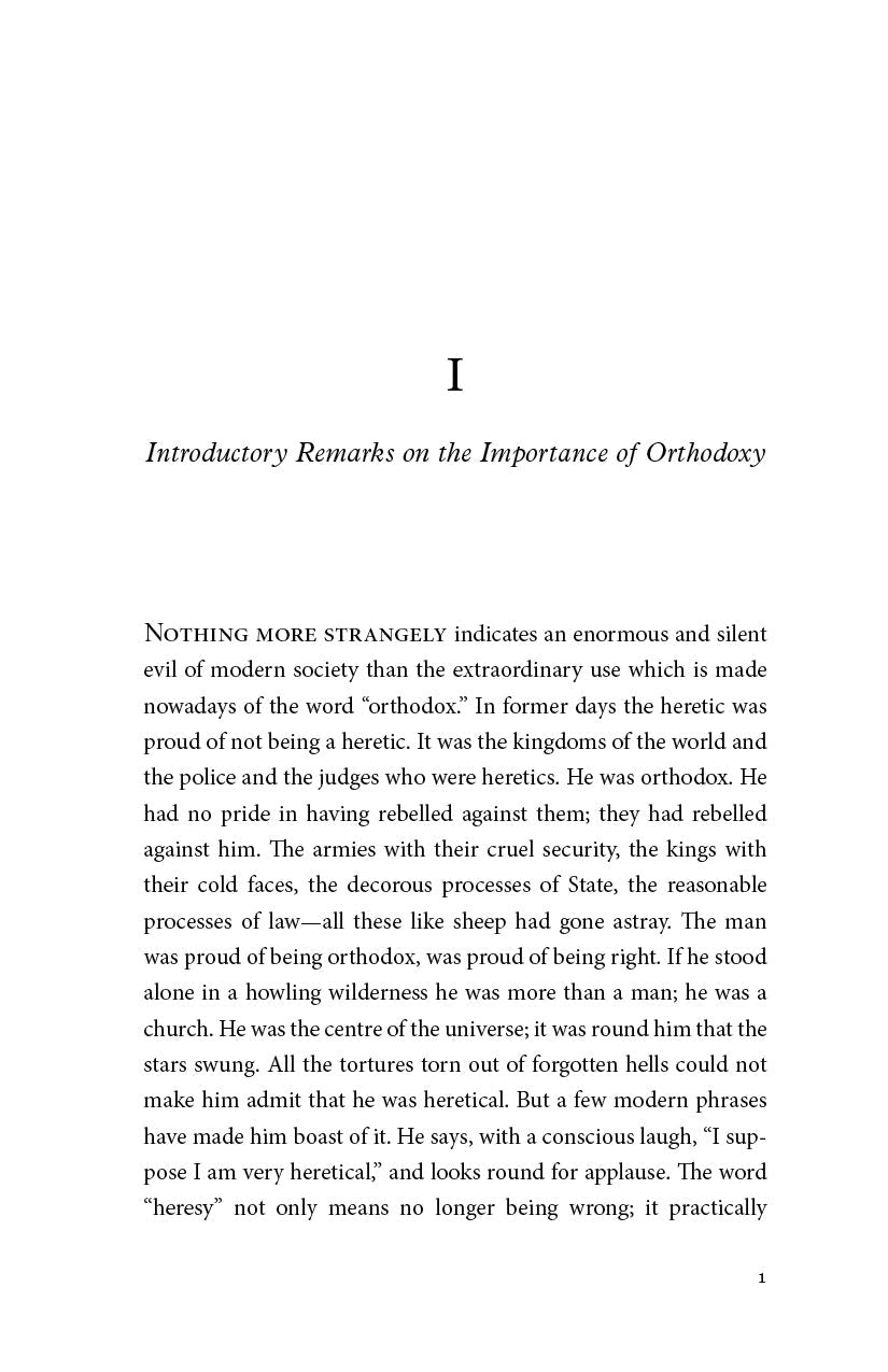 Book page I with chapter heading and paragraphs