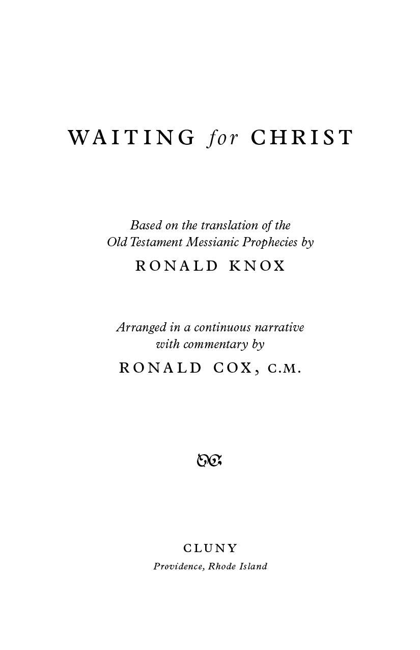 Book title page with authors Ronald Knox and Ronald Cox