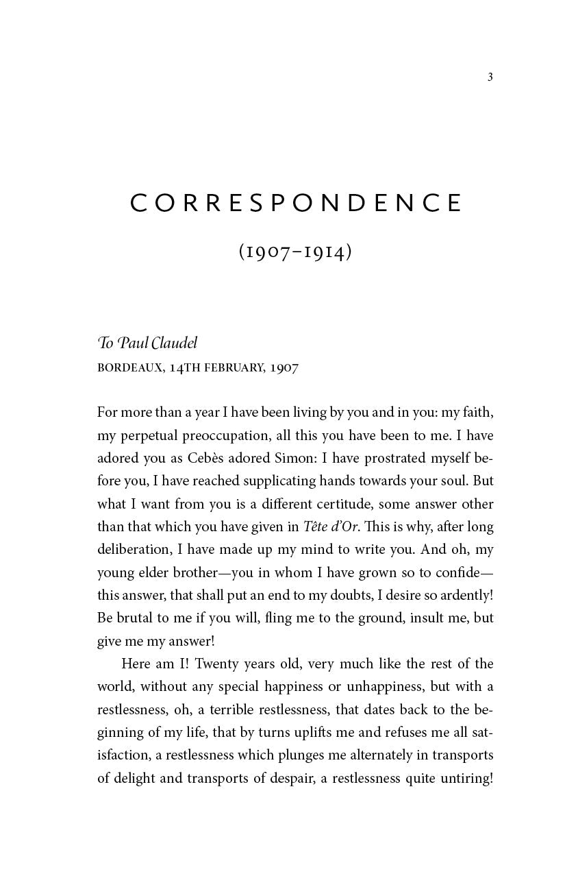 Correspondence section header and page text titled (1907–1914)