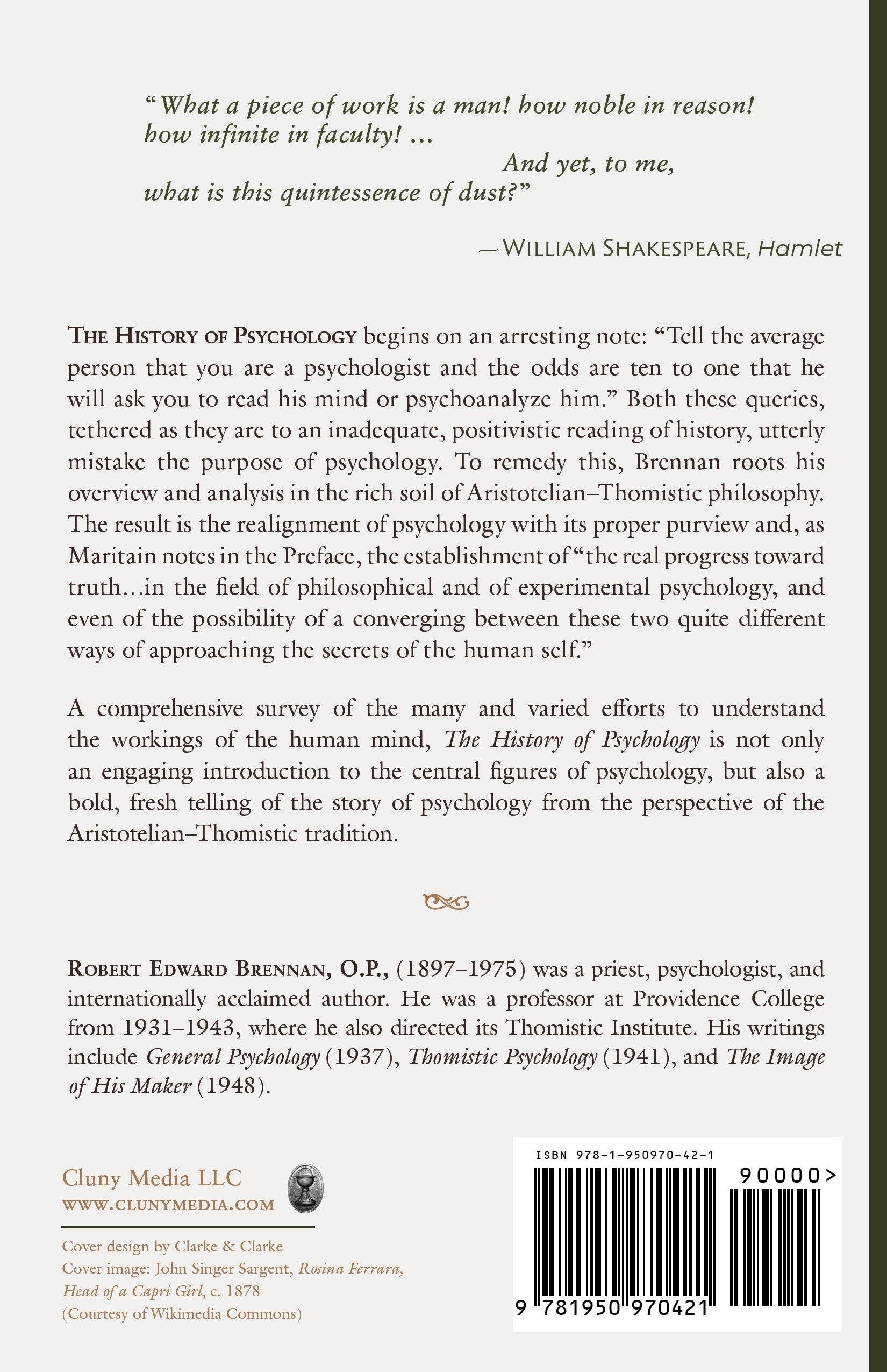 Psychology book back cover with text summary, author details, and a barcode.