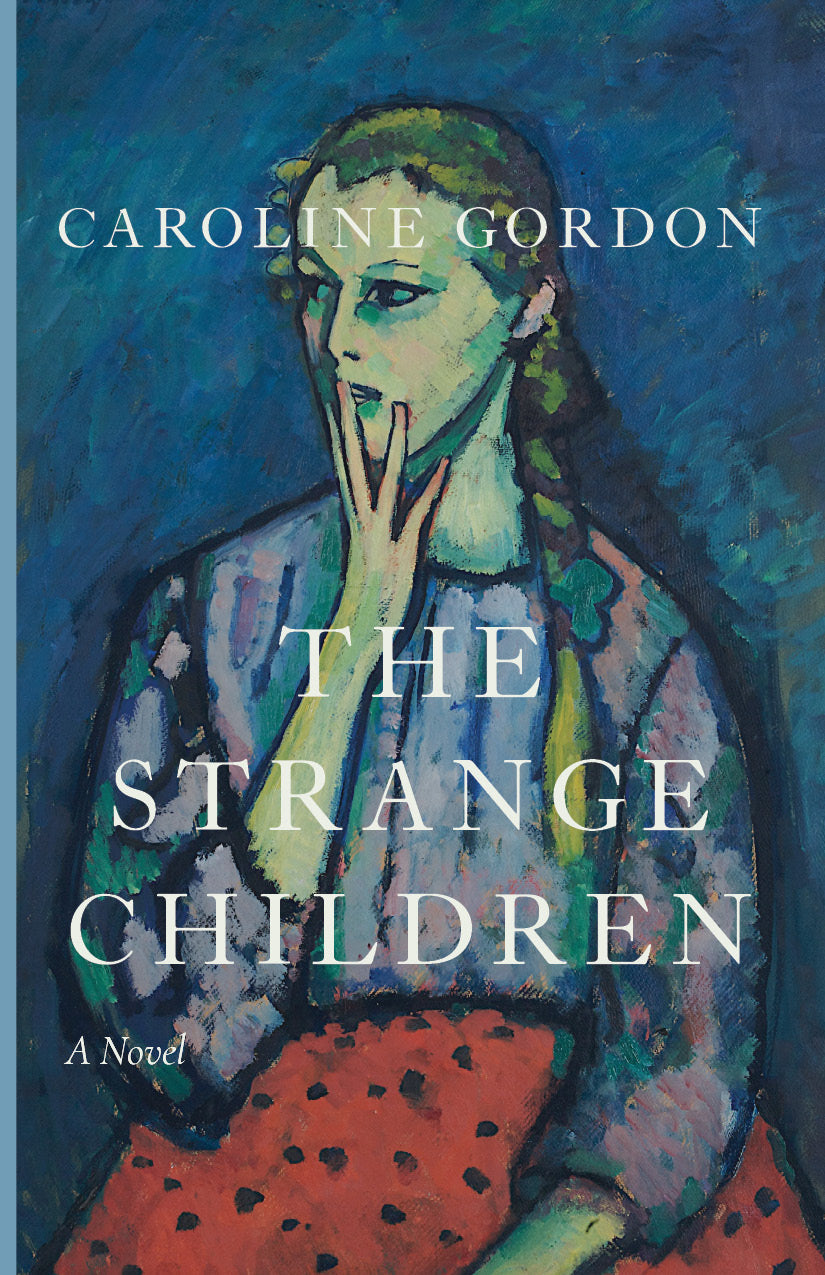 Novel cover with illustrated woman and large title lettering on a blue background