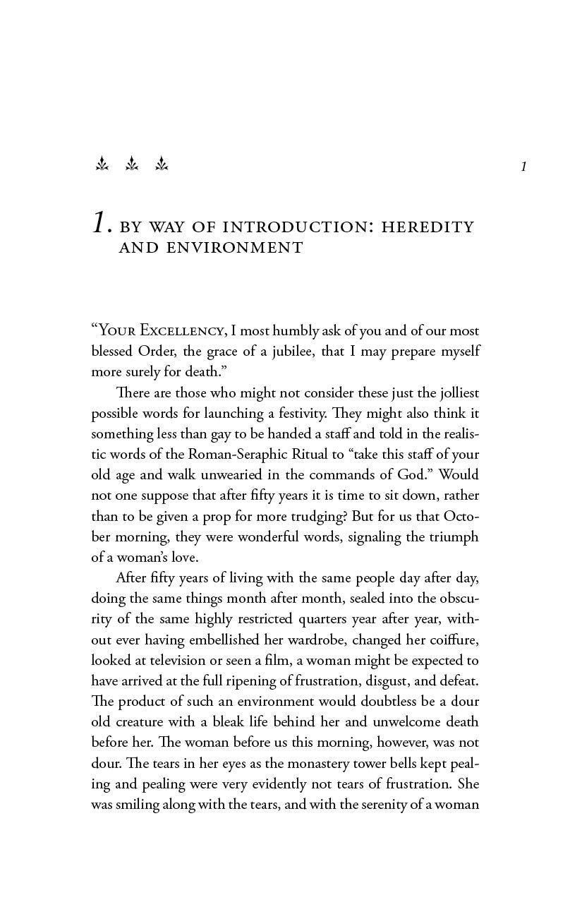 Book interior page showing chapter 1 text in paragraph format