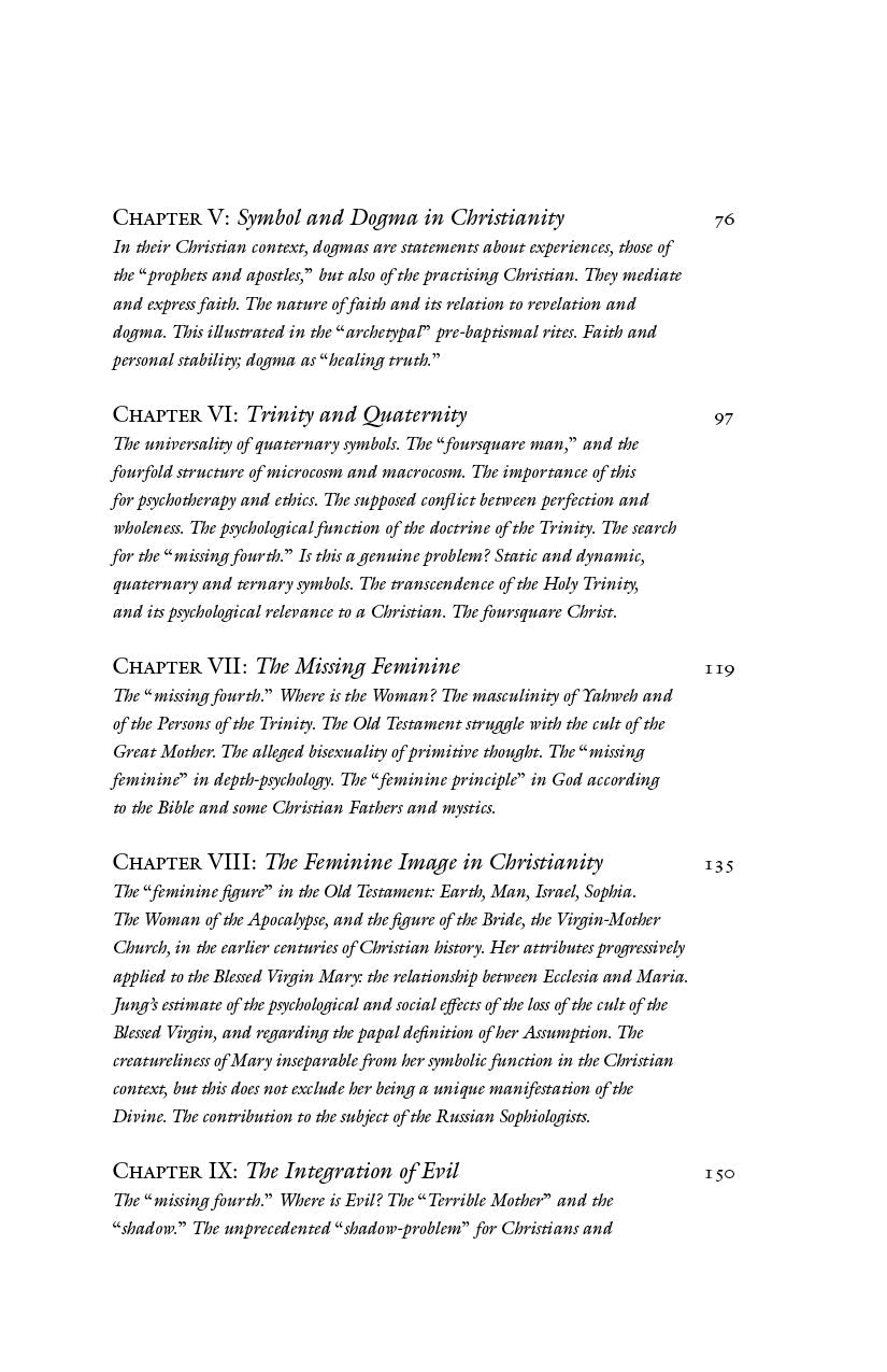 Book contents page listing chapter headings with page numbers
