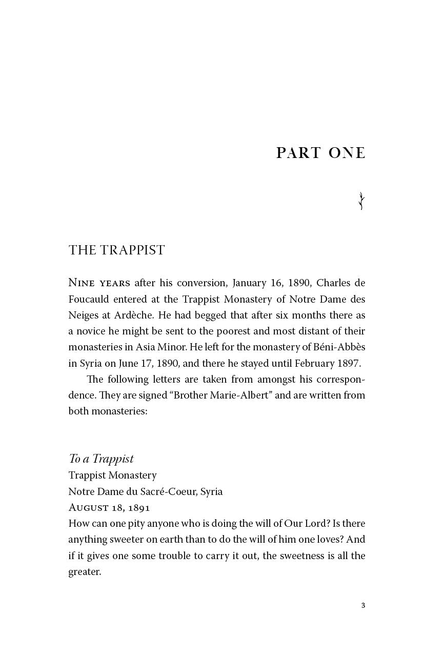 Interior page for Part One titled 'The Trappist' with paragraph text