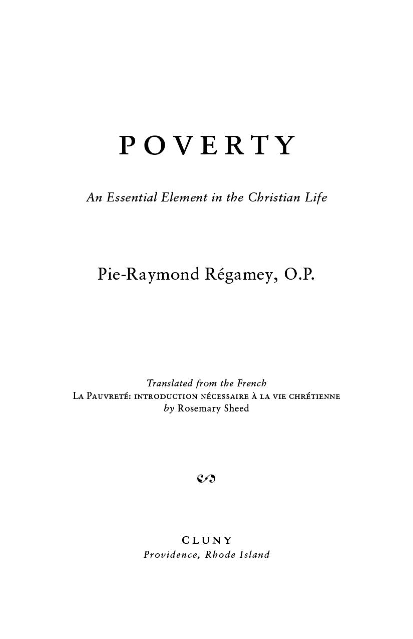 Poverty book title page with centered title and author credits