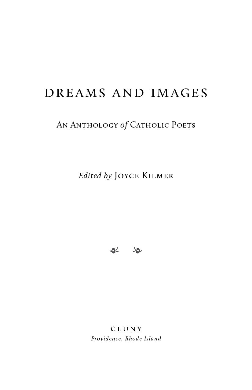Book title page with centered title, subtitle, and edited by Joyce Kilmer