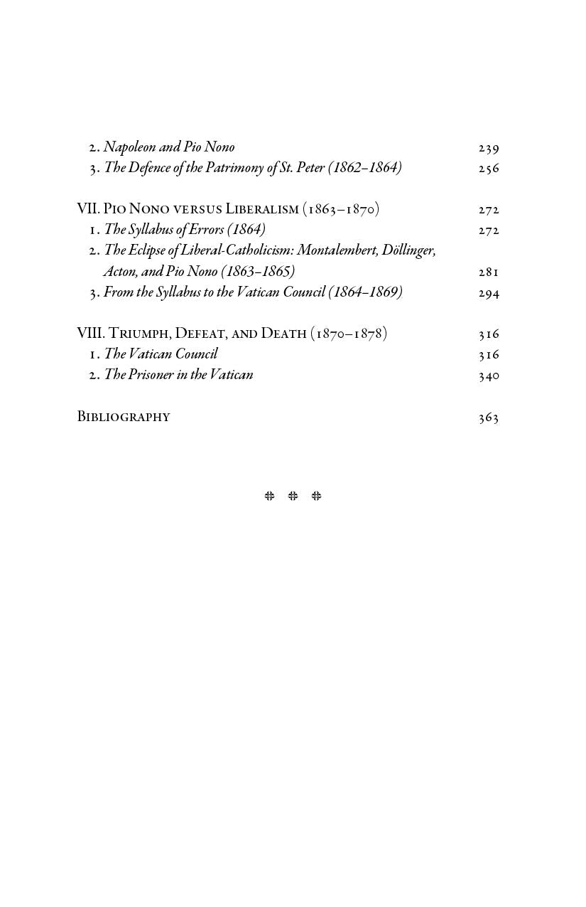Contents page continuation with chapter titles and page numbers