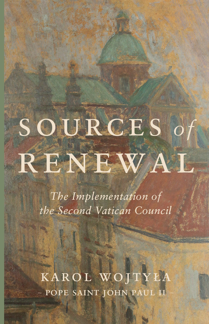 Hardcover book cover with painted religious figure and subtitle about the Second Vatican Council