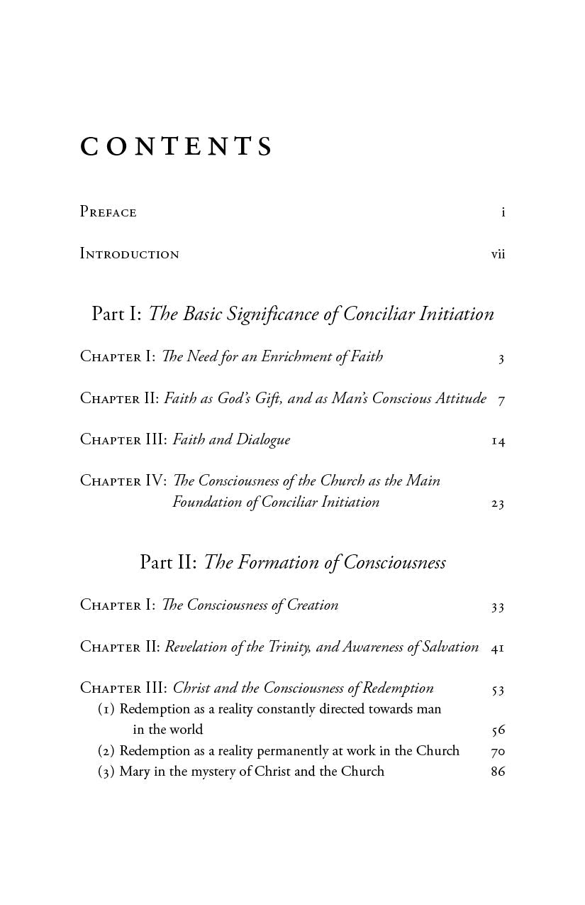 Book contents page listing preface, introduction, and chapters with page numbers