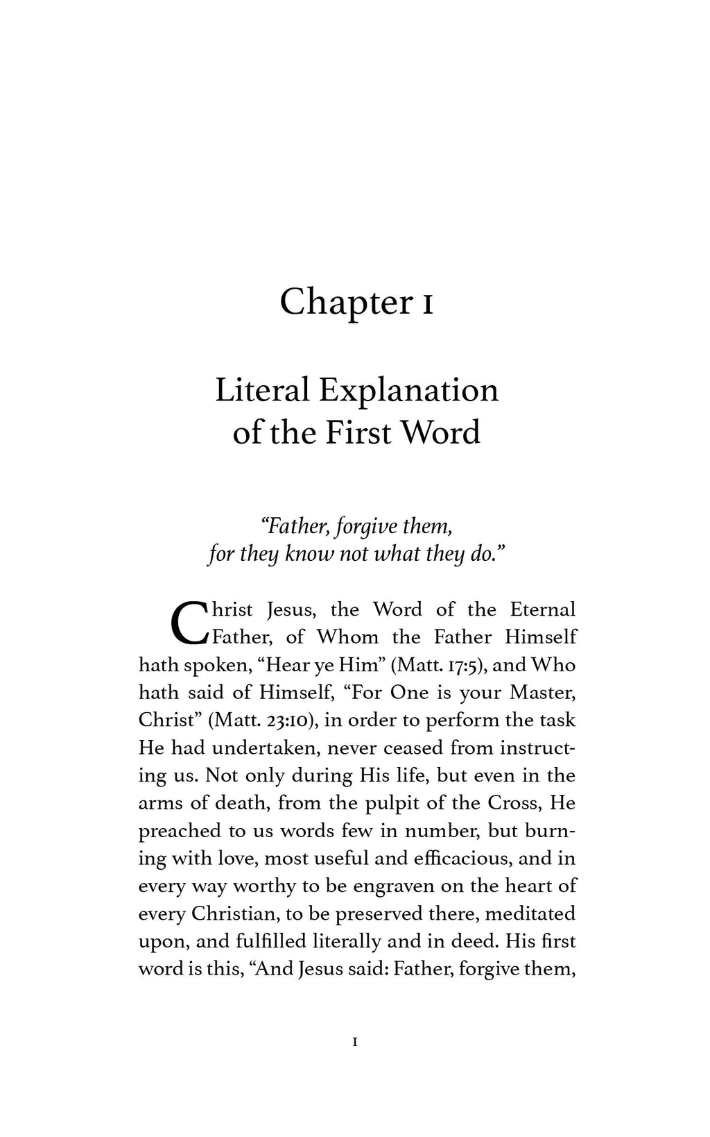 Chapter 1: Literal Explanation of the First Word, page with Bible passage text
