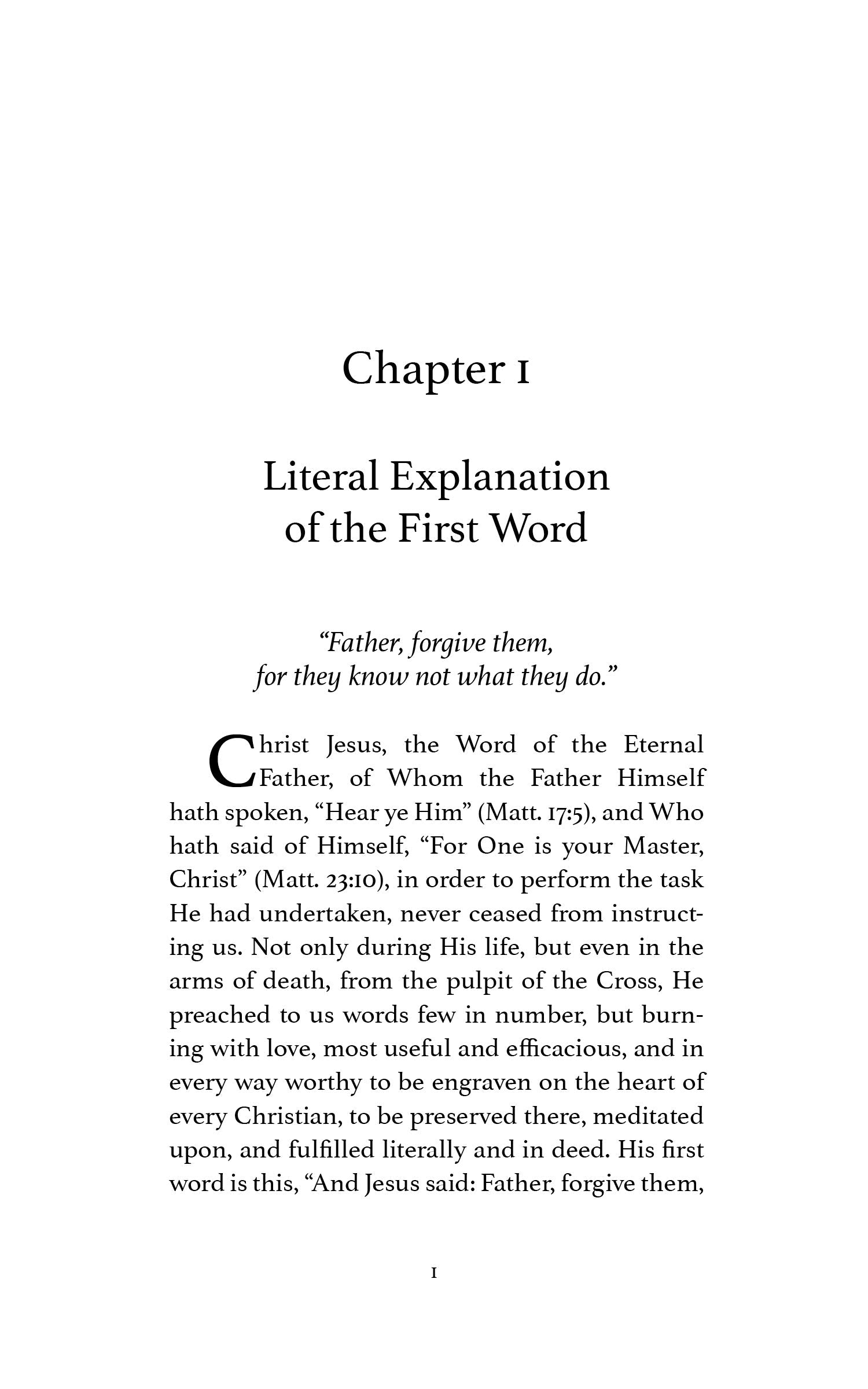 Chapter 1: Literal Explanation of the First Word, page with Bible passage text