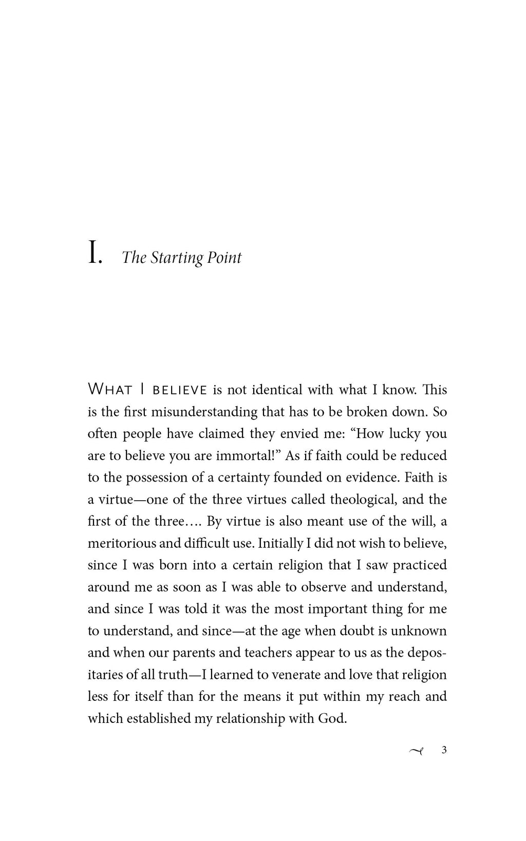 Book page titled "The Starting Point" with body text