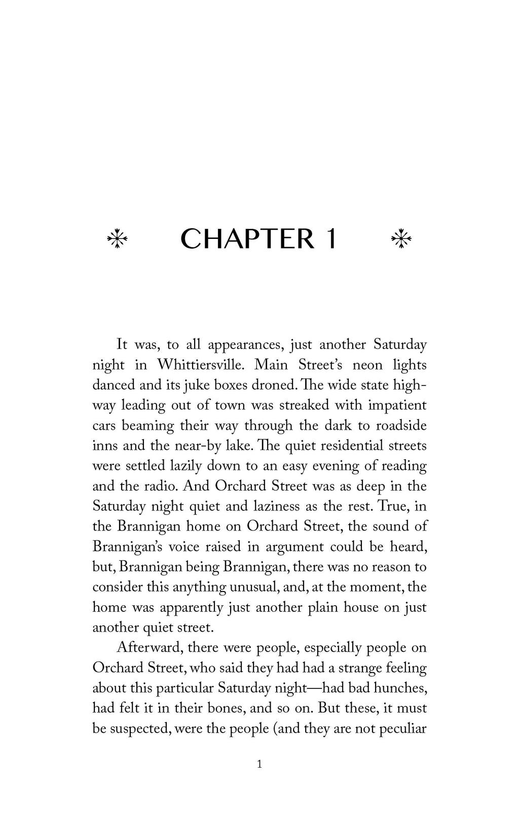 Chapter 1 page with printed text from the book.