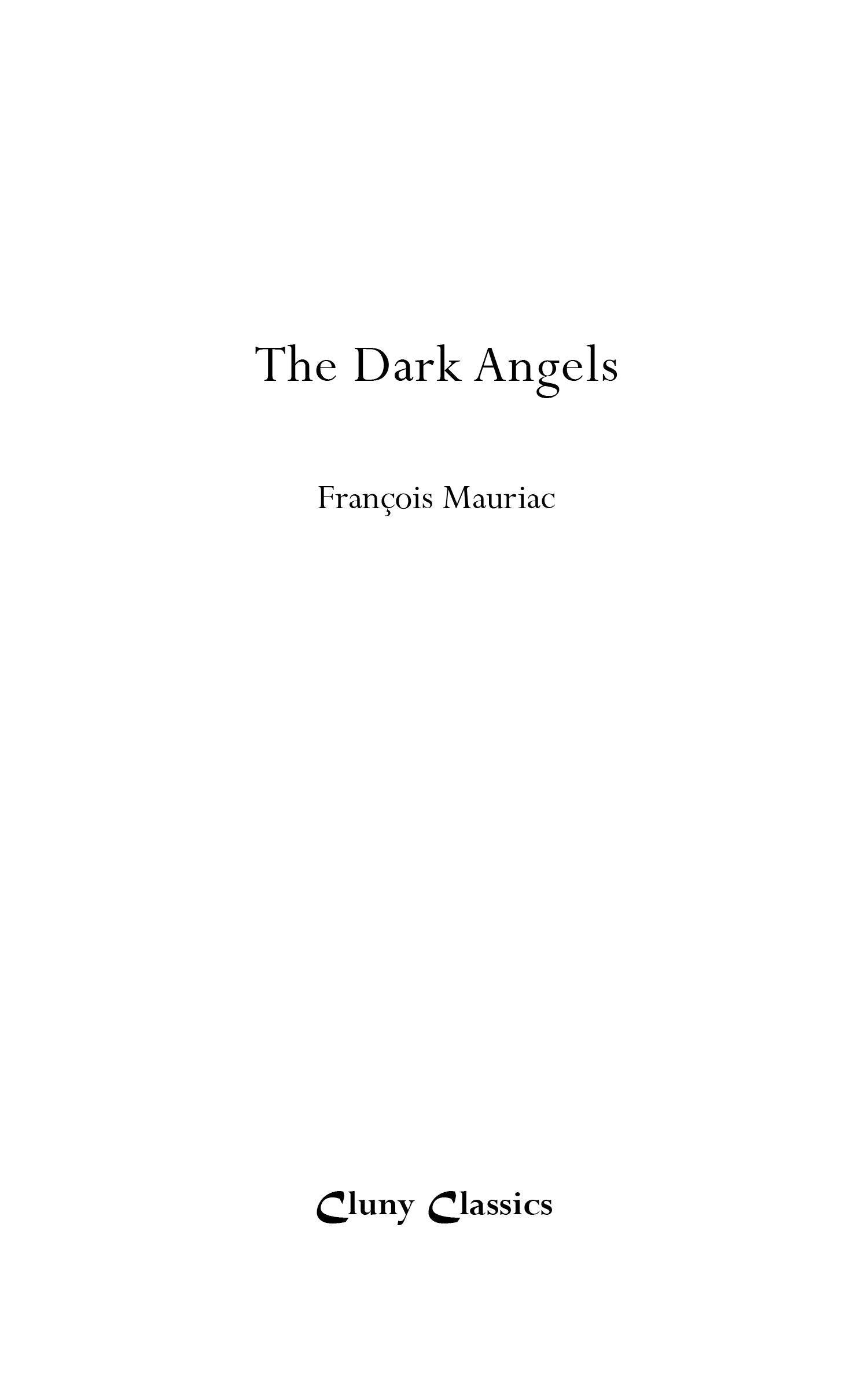 Book title page with author name François Mauriac and Cluny Classics