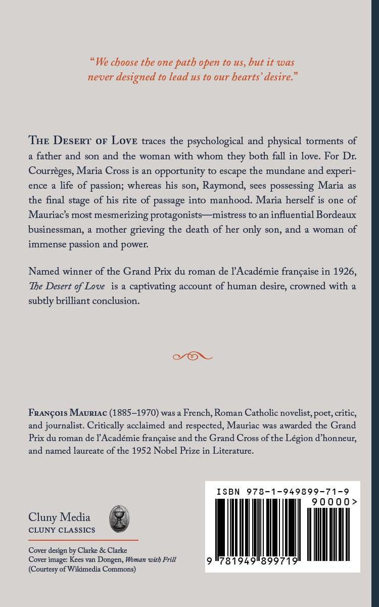 Novel back cover with quote text, author details, and barcode label