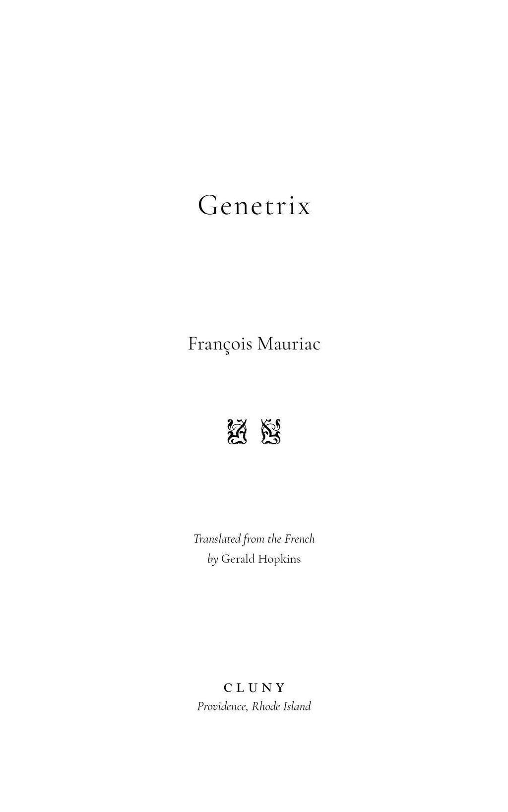 Book title page with centered title, author name, and publisher imprint