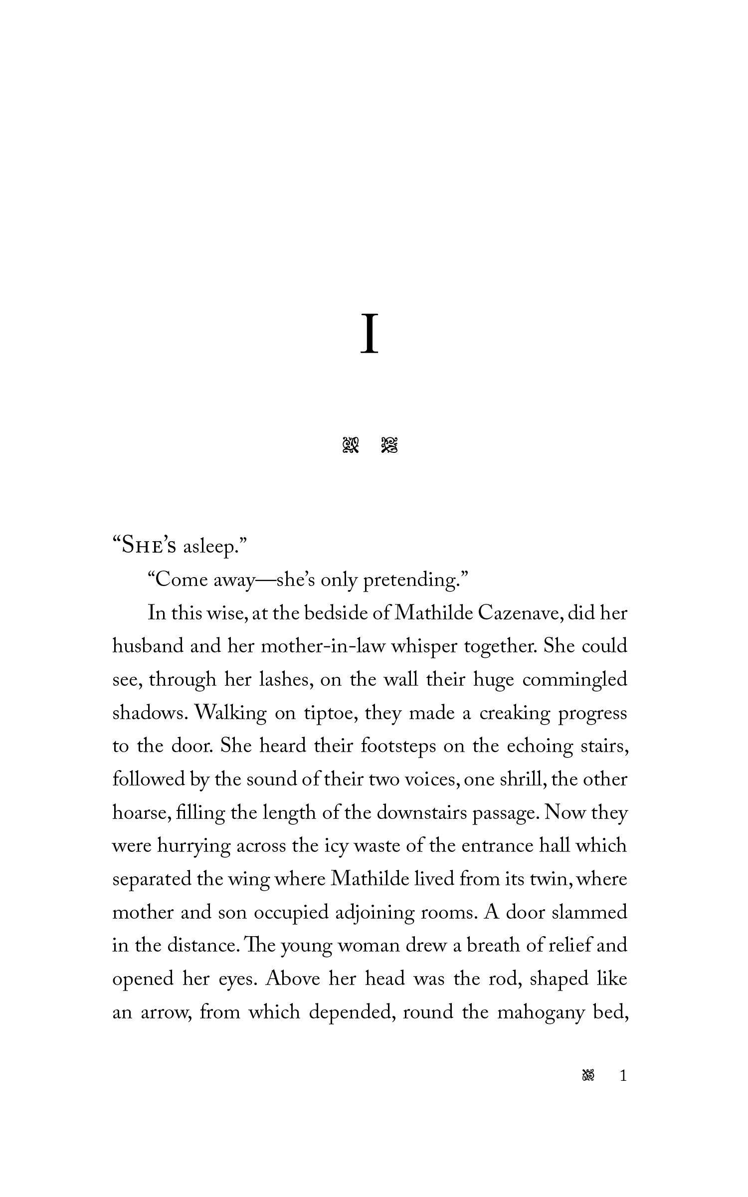 Book interior page with quote and paragraph text, chapter marker near bottom