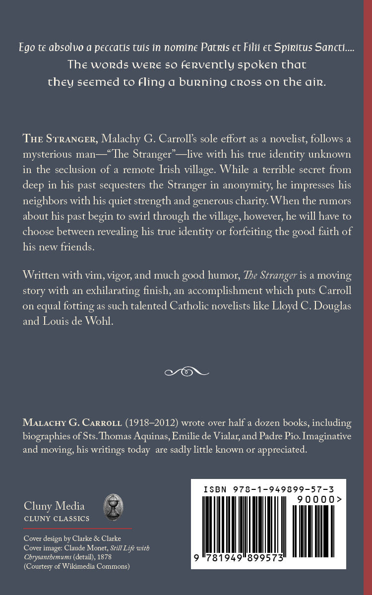 Novel back cover with dense text, author and publisher details, and an ISBN barcode