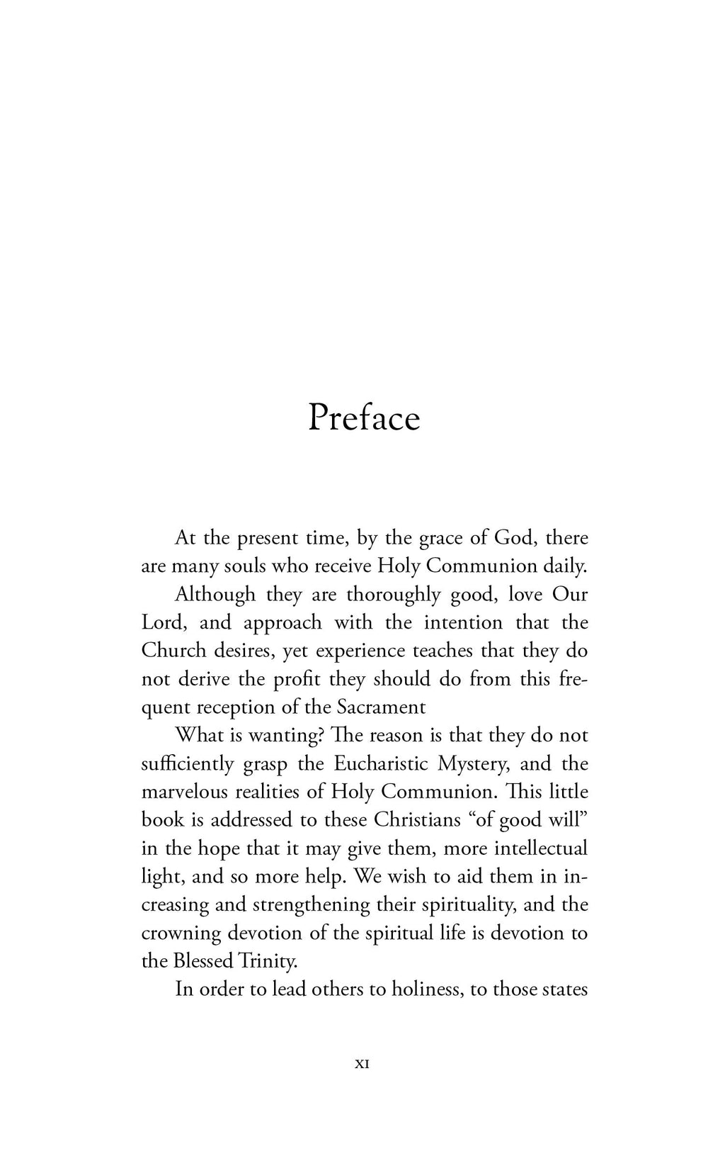 Book page with heading Preface and printed text on white background