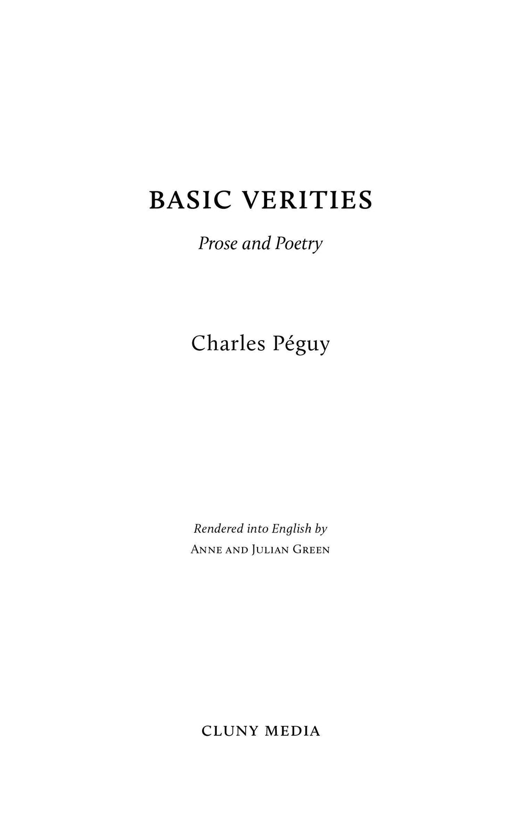 Poetry and prose book title page with author and publisher