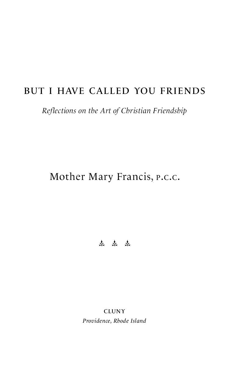 Book title page with title and author, Mother Mary Francis, P.C.C.