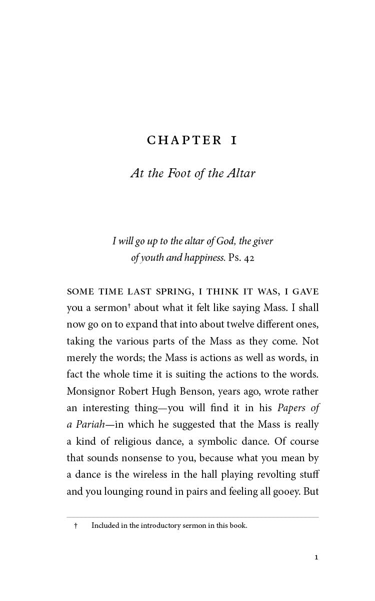 Book chapter page titled “Chapter I: At the Foot of the Altar”