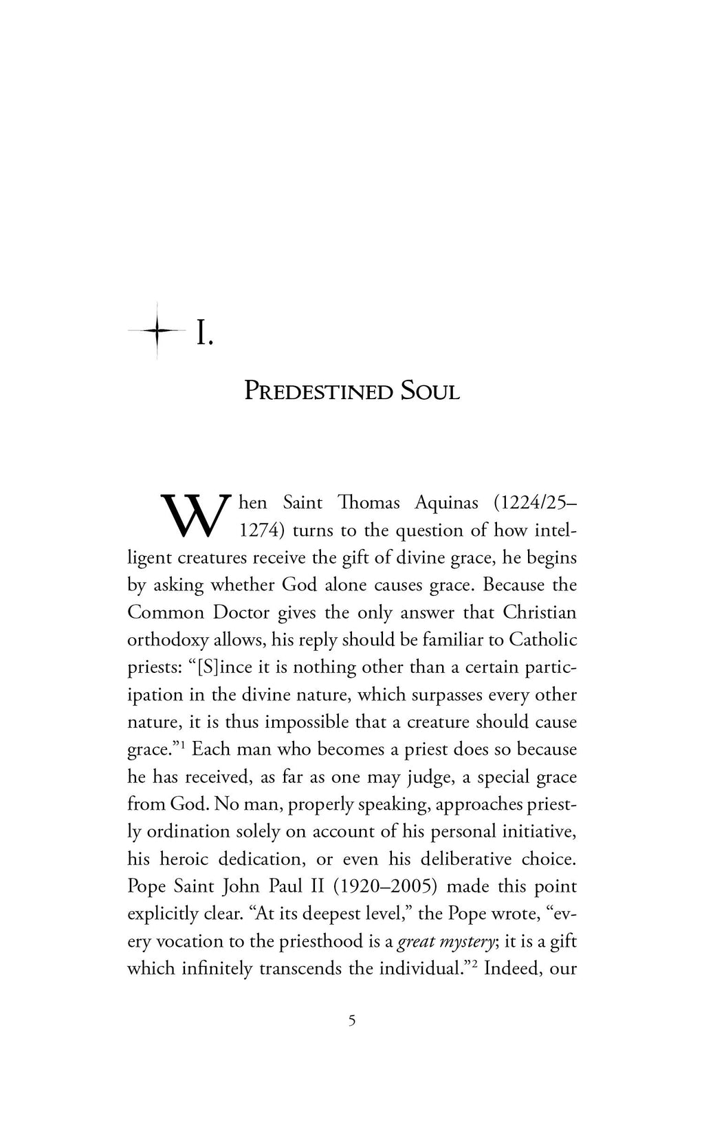 Book page with heading “Predestined Soul” and dense text
