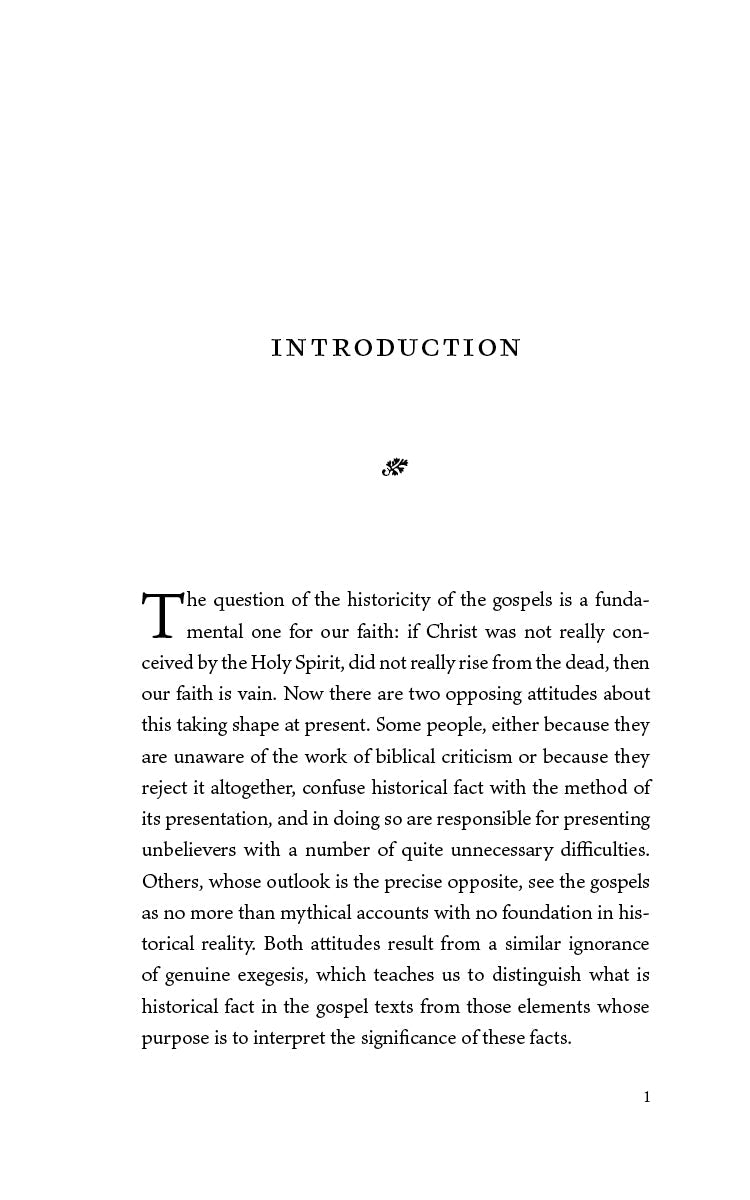 The Infancy Narratives introduction page with heading and paragraph text