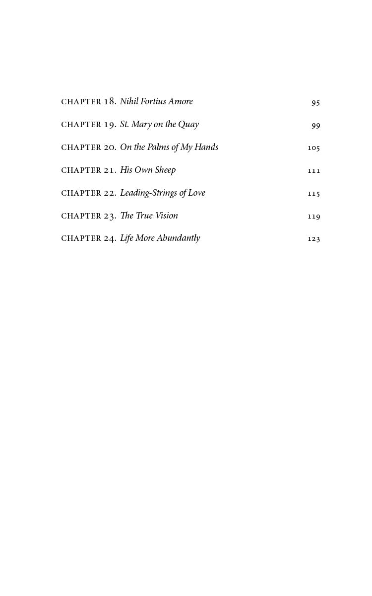Bridegroom and Bride contents page with later chapters and page numbers