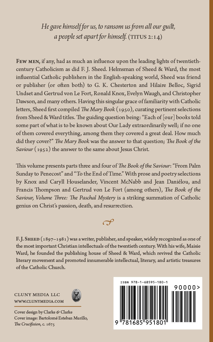 Religious book volume three back cover with barcode and publisher details