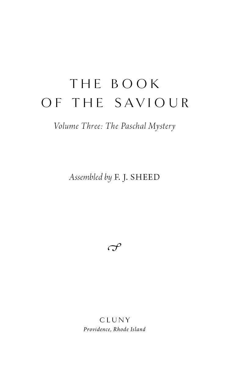 Religious book volume three title page with centered text and publisher mark