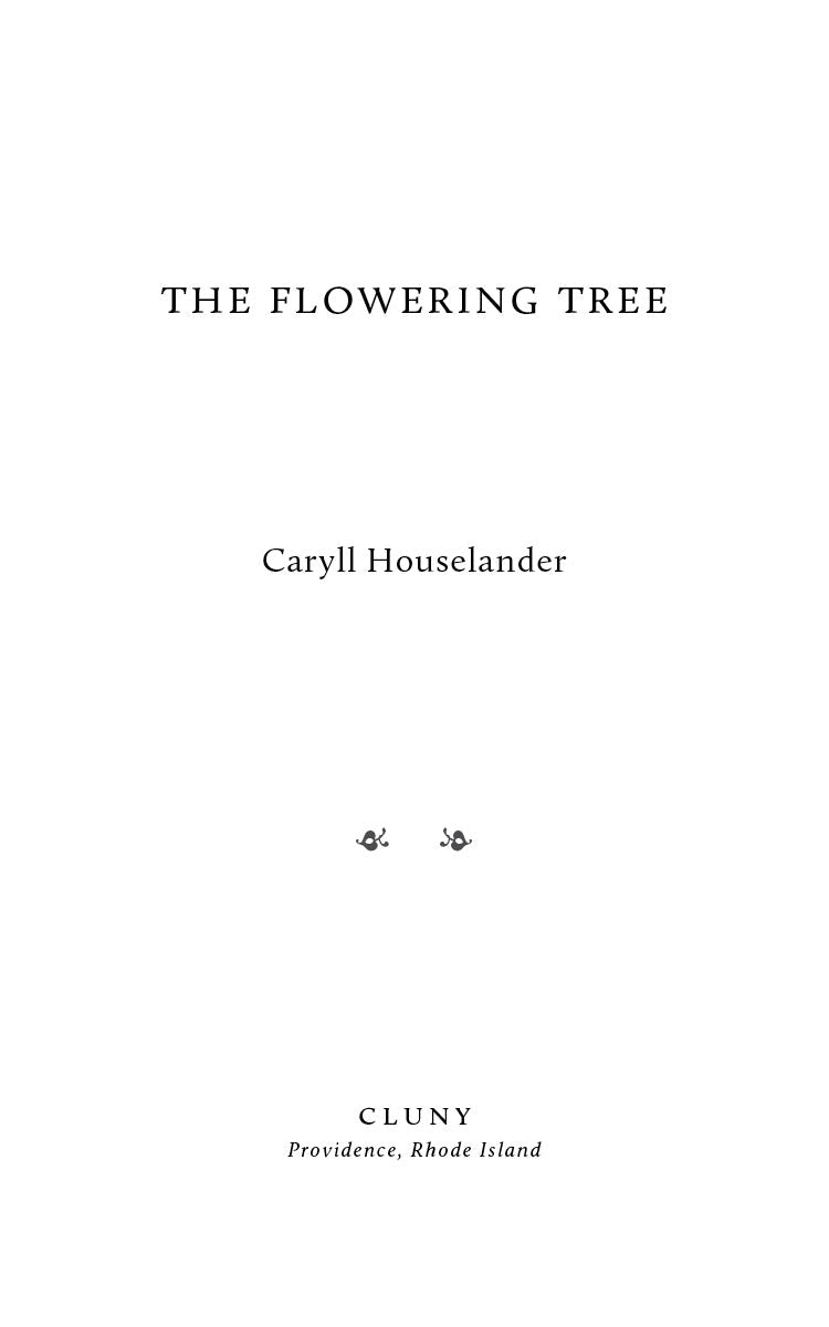 Poetry book title page with 'The Flowering Tree' and author Caryl Houselander