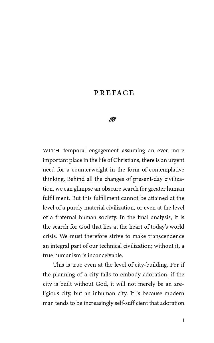 Preface page with printed text and small decorative emblem.