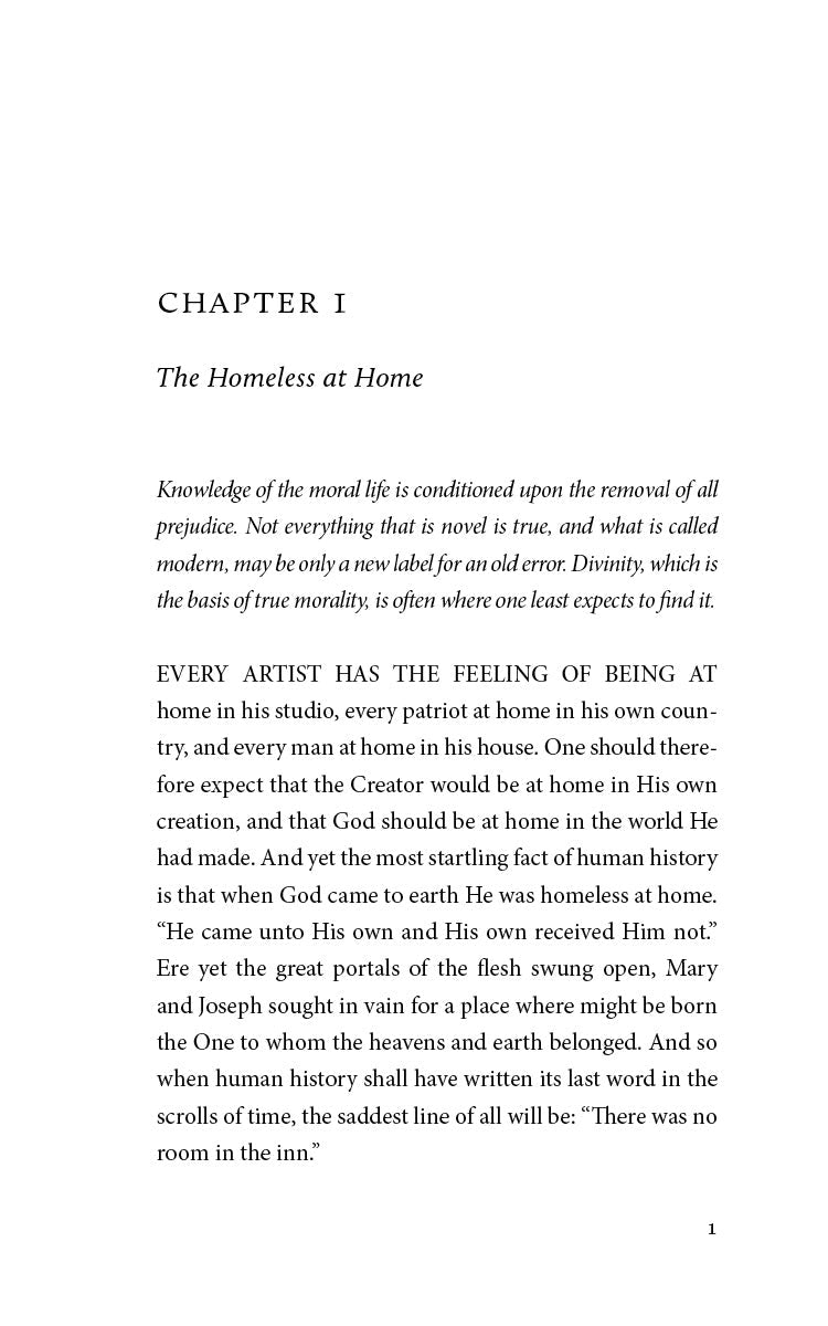 Chapter page 1: The Homeless at Home, with body text