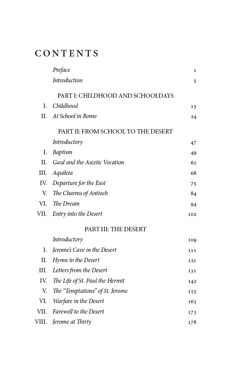 Book contents page listing parts and chapter titles with page numbers