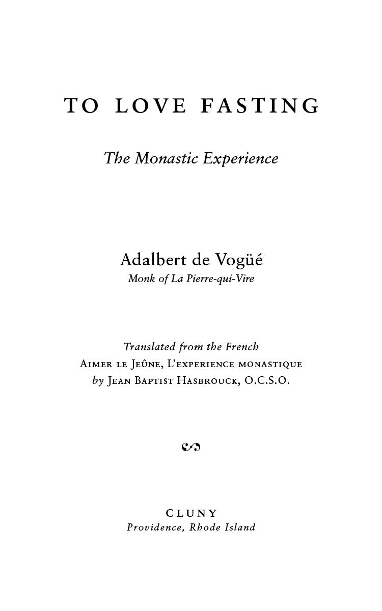 Book title page with To Love Fasting, subtitle, and author names