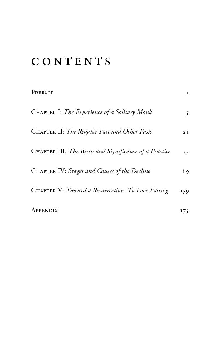 Book contents page with chapter list and page numbers