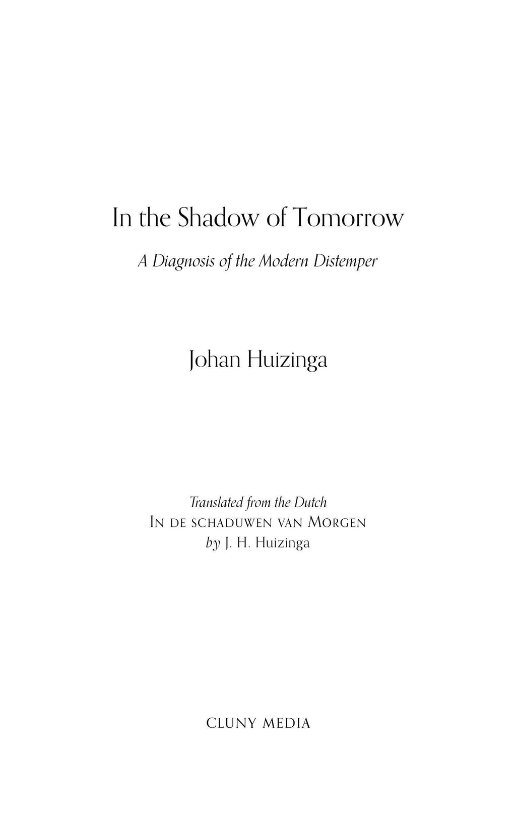 Book title page with chapter subtitle, author name, and publisher Cluny Media