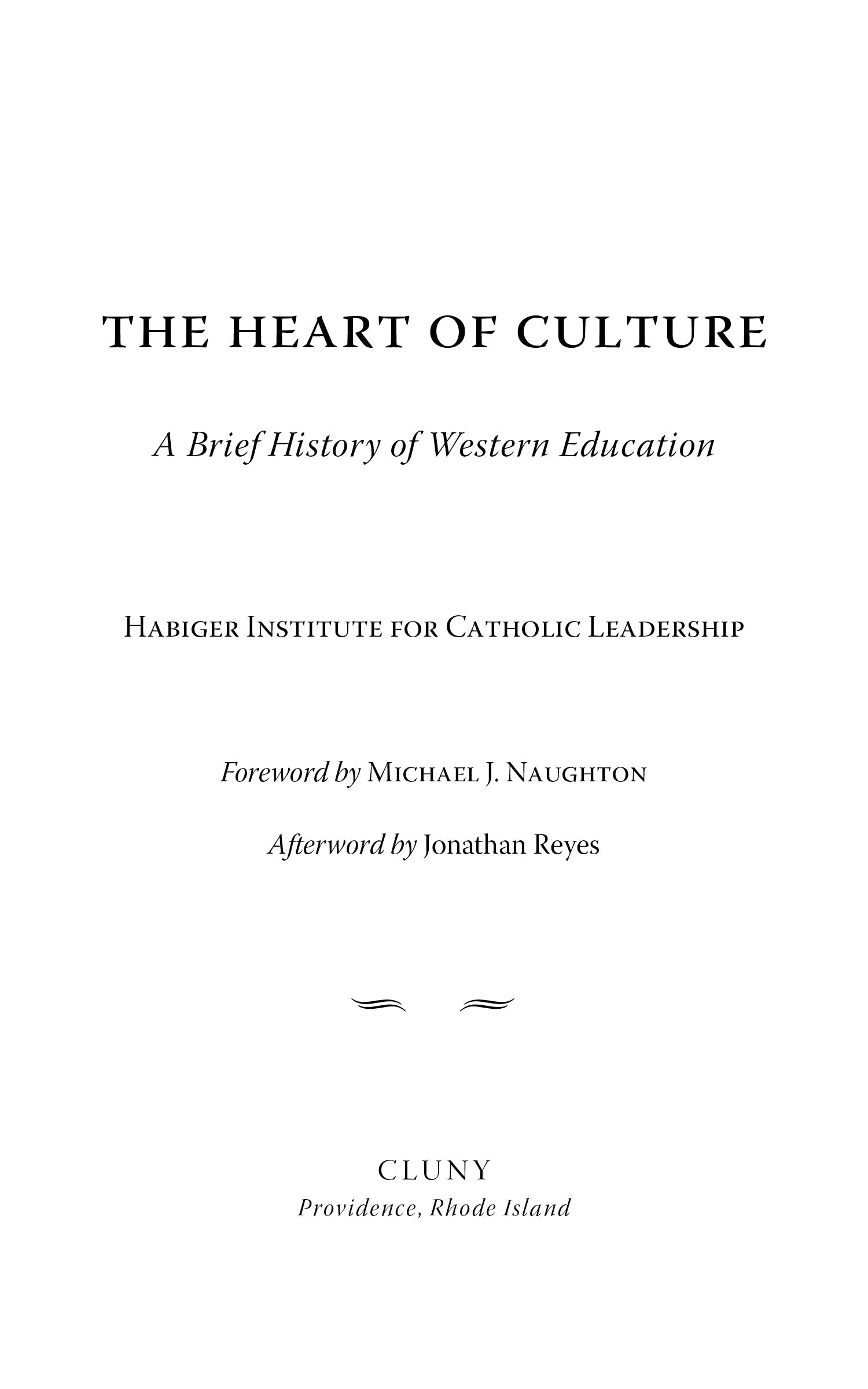 Book title page for The Heart of Culture, with subtitle and publisher names.