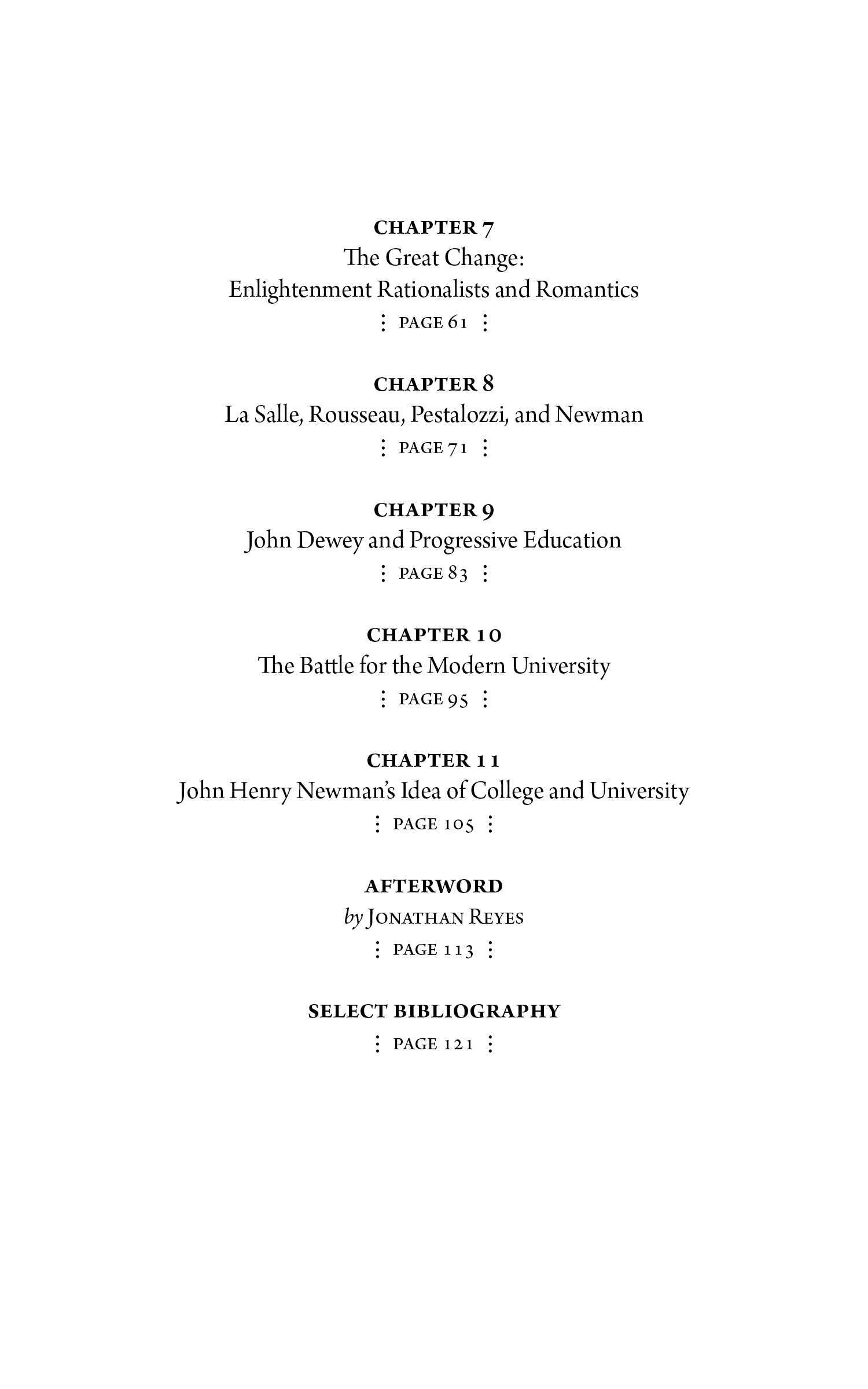 Book contents page section with chapters 7–11 and afterword page numbers.