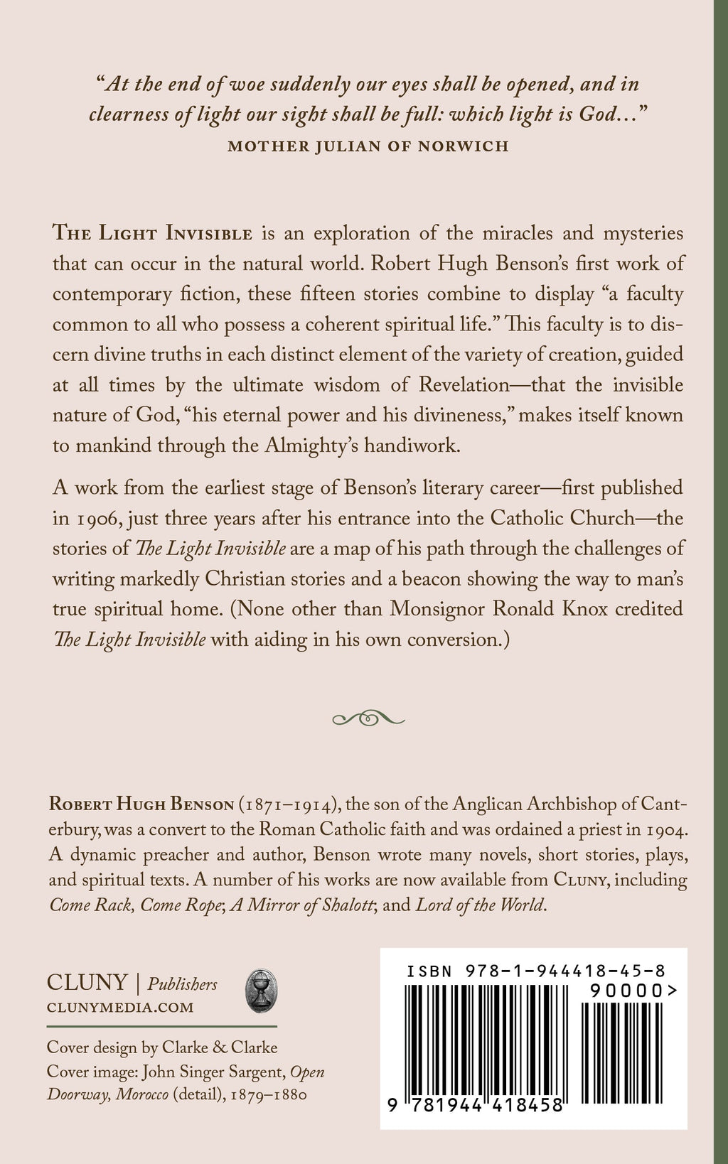 Book back cover with paragraphs, author details, barcode and ISBN