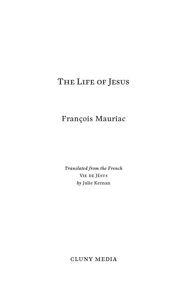 Book: The Life of Jesus title page with author François Mauriac