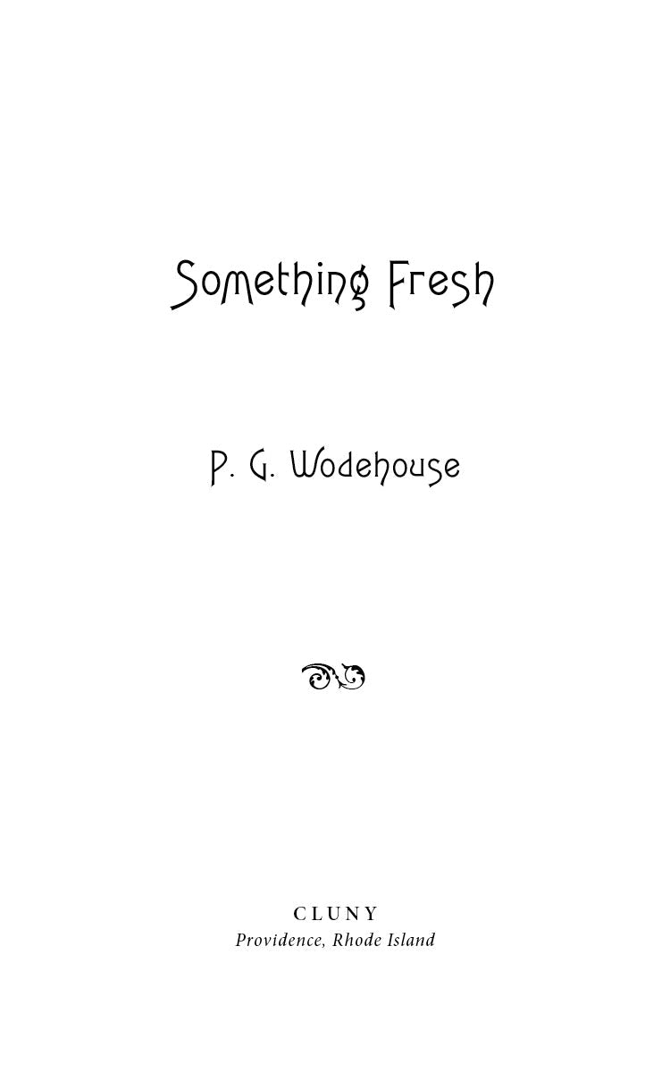 Paperback book front cover with “Something Fresh” and P. G. Wodehouse