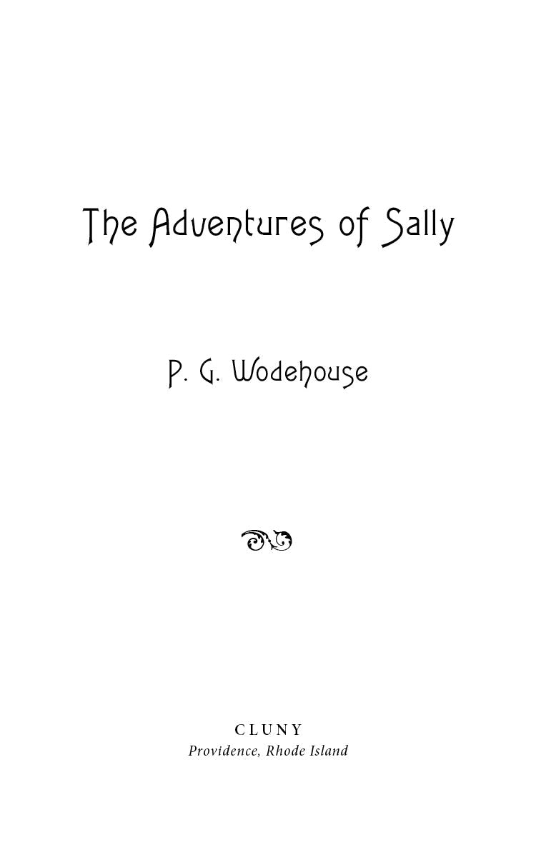 Book title page with title, P. G. Wodehouse name, and Cluny publisher mark