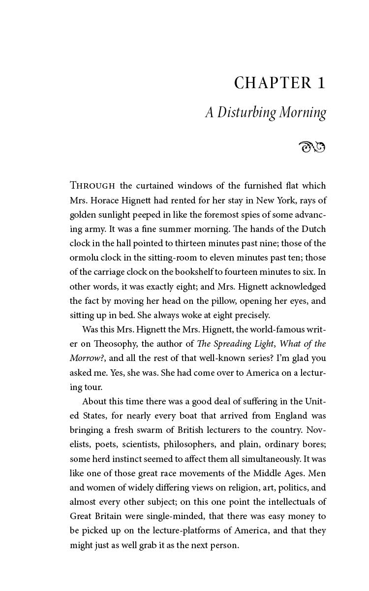 Book page for Chapter 1, 'A Disturbing Morning', with paragraph text.