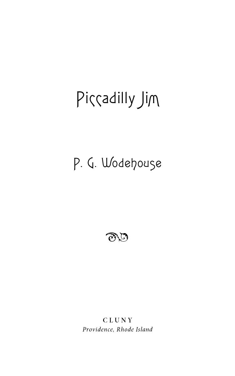 Title page with Piccadilly Jim and P. G. Wodehouse