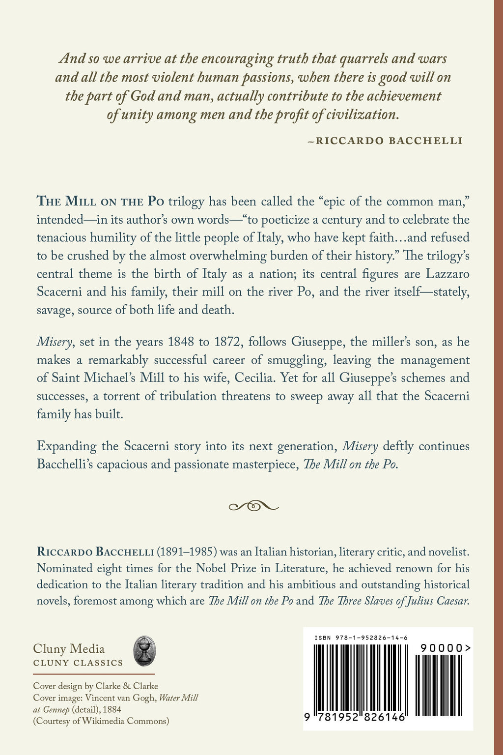 Back cover book page with synopsis text and barcode