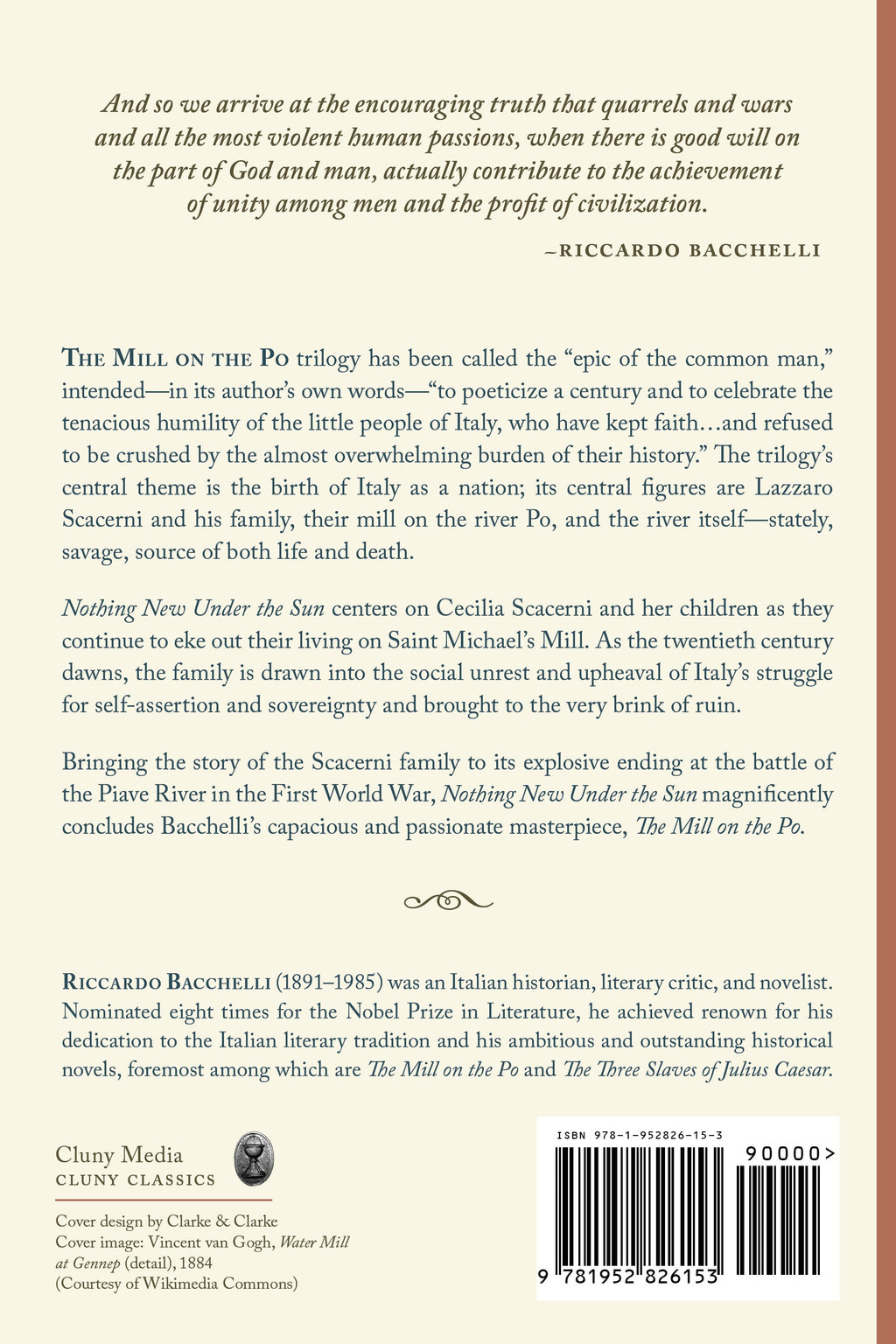 Book back cover with excerpt, author name, and barcode