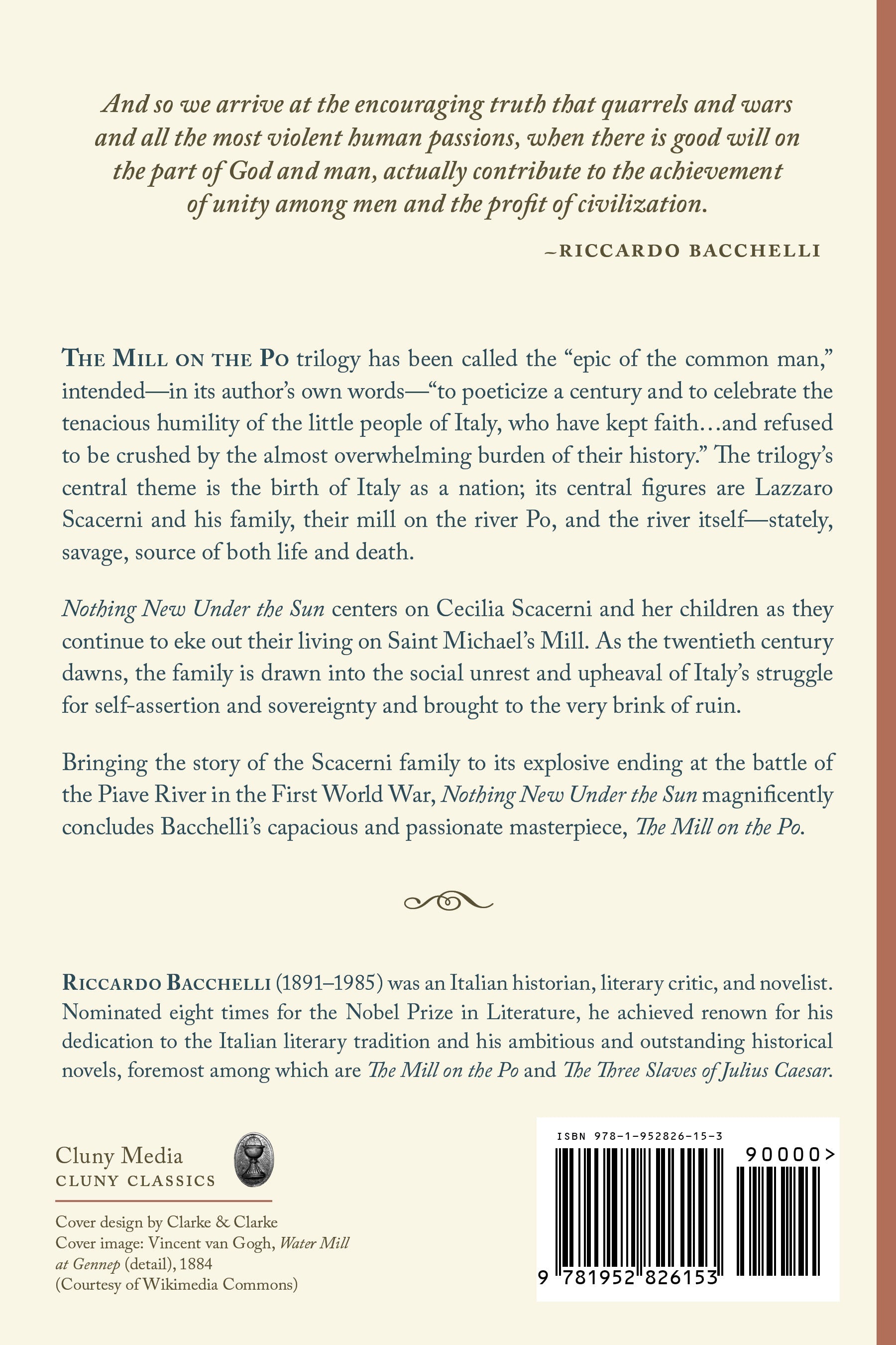 Book back cover with excerpt, author name, and barcode