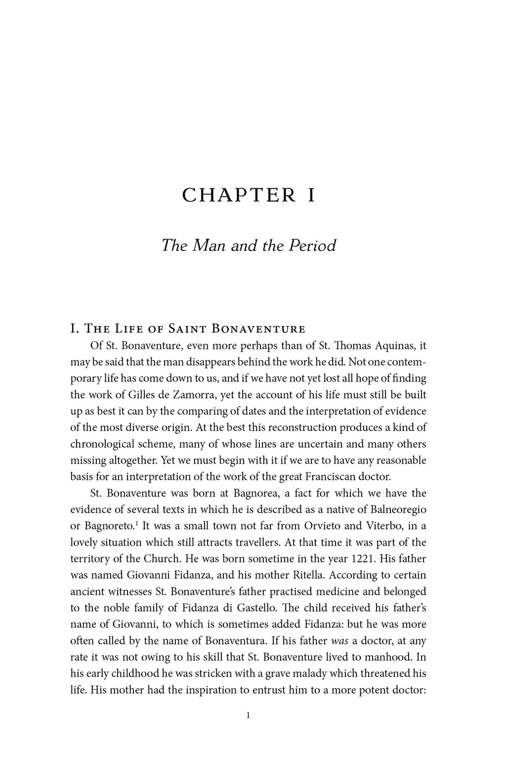 The Philosophy of Saint Bonaventure Chapter 1 page titled The Man and the Period